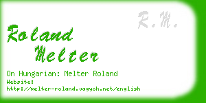 roland melter business card